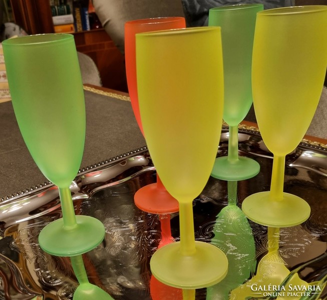 Colorful glass of champagne