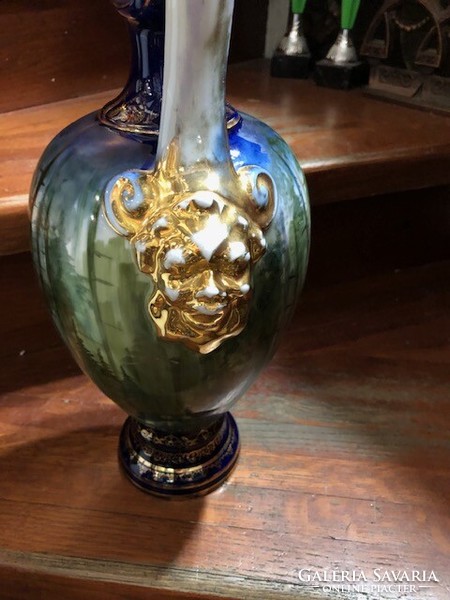 Karlsbad Karl Knoll porcelán váza, 40 cm-es nagyságú jugendstil.