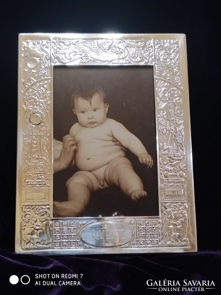 Silver (925 sterling) baptism table picture holder (USA)