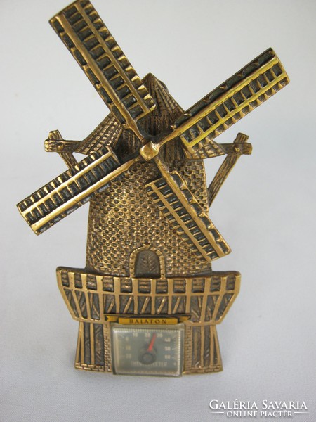 Balaton memorial copper mill windmill table-wall thermometer