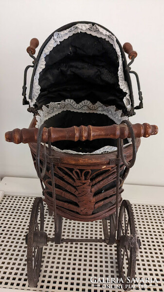 Antique toy pram from the early 1900s, wonderful handwork