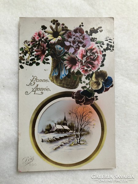 Antique, colored postcard - 1925 -2.