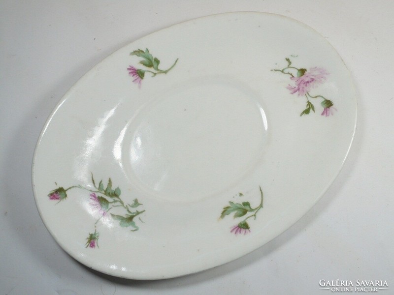 Antique marked Austrian vienna austria flower patterned porcelain small plate with cake stand - approx. 1920