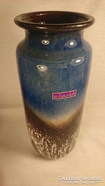 West Germany Scheurich mázas kerámia váza, 1960-70 körül