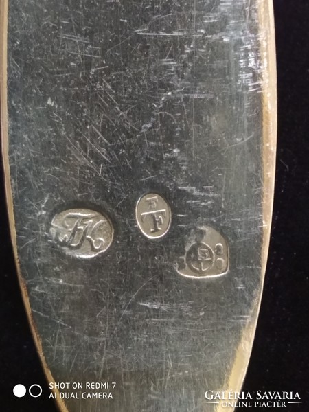 Antik ezüst (13 lot. 812) osztrák evőkanál 1828-ból (60,9gr.)