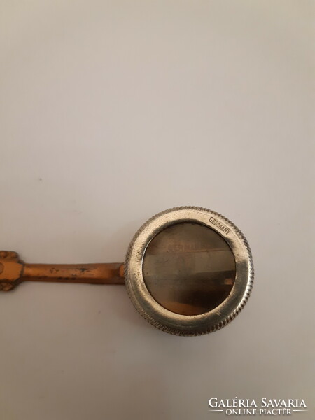 Antique German banjo-shaped pencil sharpener with pencil carver germany mark