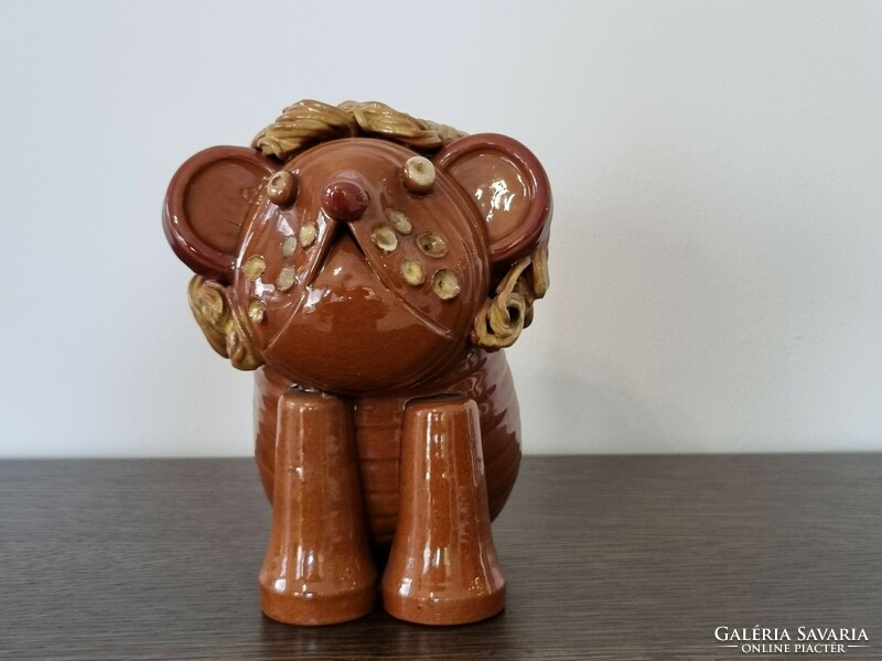 Gyula Kovács signaled! Industrial ceramic lion-1974