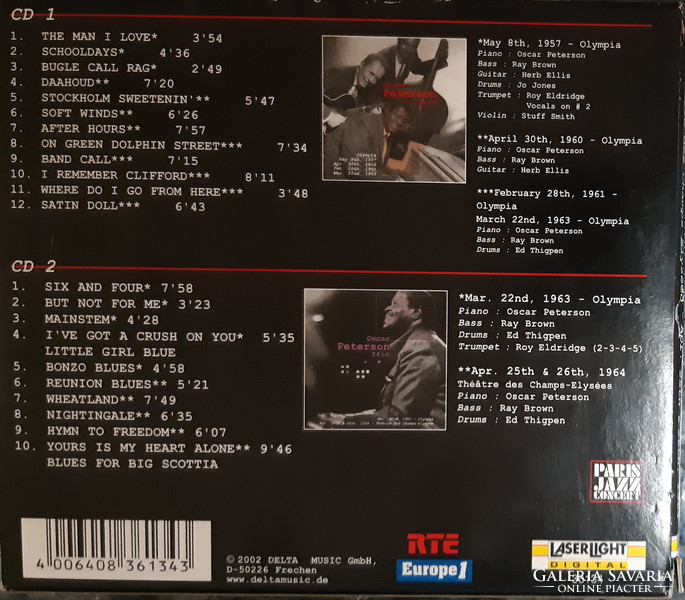 Oscar Peterson Trio - Double Jazz CD