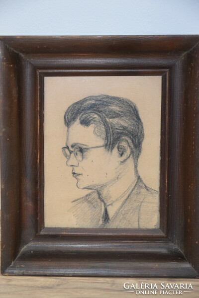 Male portrait pencil drawing with a pleasant atmosphere
