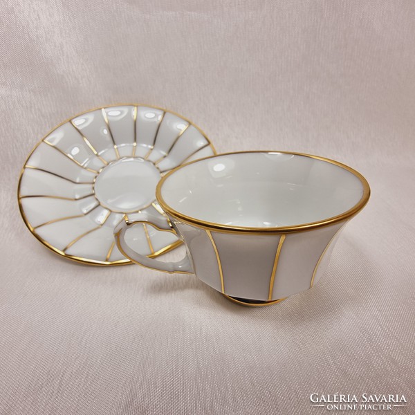Gilded painted furstenberg mocha cup. The factory is 250 years old anniversary