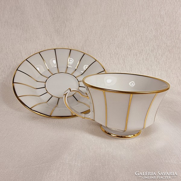 Gilded painted furstenberg mocha cup. The factory is 250 years old anniversary