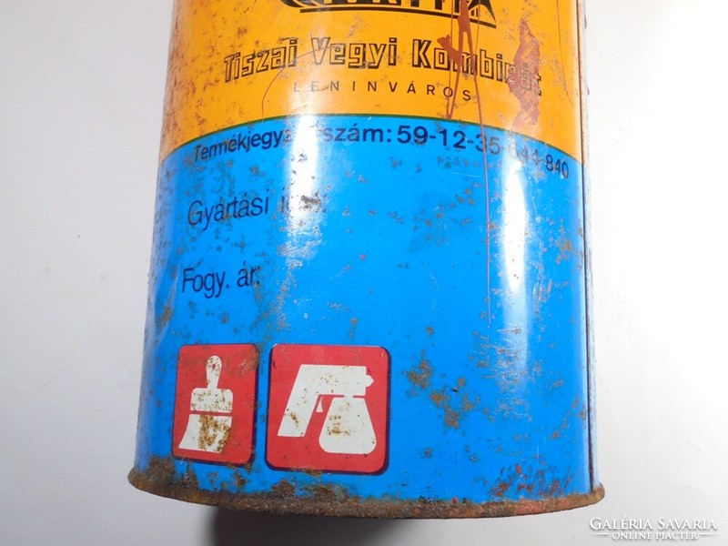 Retro paint box - Tiszakorr - TVK Tisza chemical combine, Leninváros manufacturer from the 1970s