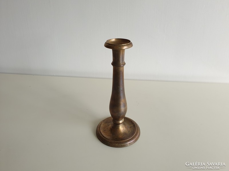 Old vintage copper candlestick 25 cm