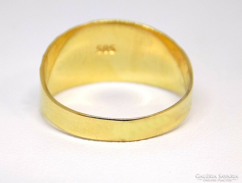 Stoneless yellow-white gold ring (zal-au108789)