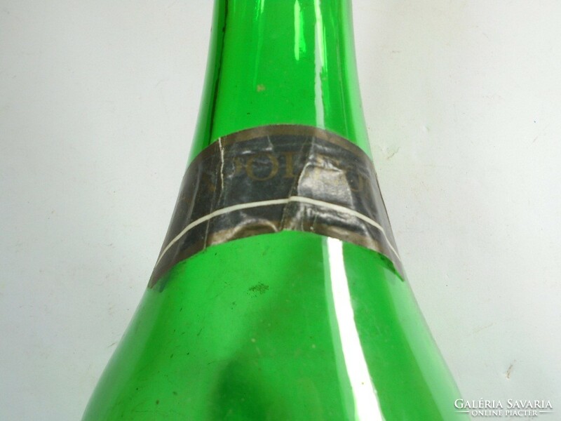 Retro old glass bottle with paper label - napoleon vinjak cognac Yugoslav-Serbian drink - 1980s 1 l