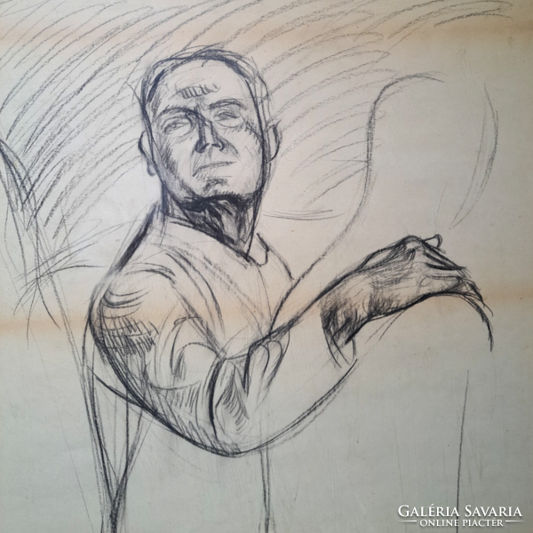Patay László (1932-2002): Visszatekintés - 1966, grafitceruzarajz