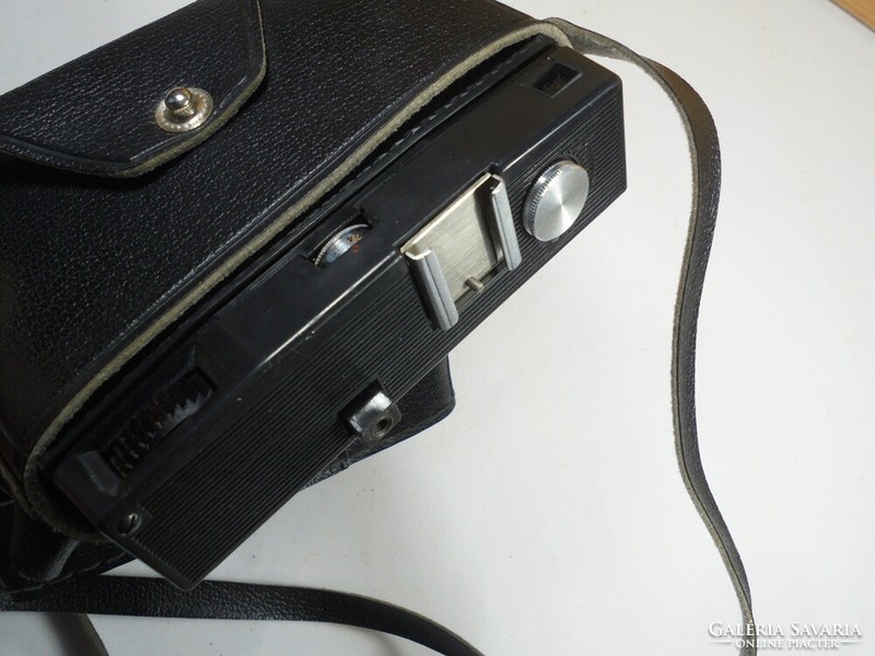 Retro old camera in a camera case - cmeha smena 8 m - Soviet, Russian made