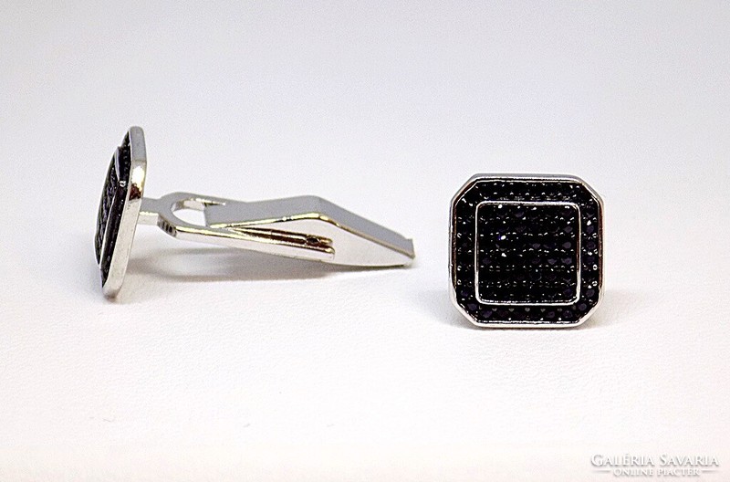 Elegant black stone cufflinks (zal-ag107740)