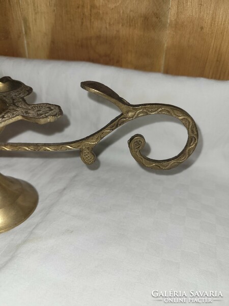 Antique, Indian, five-branch hand oil lamp, candle holder