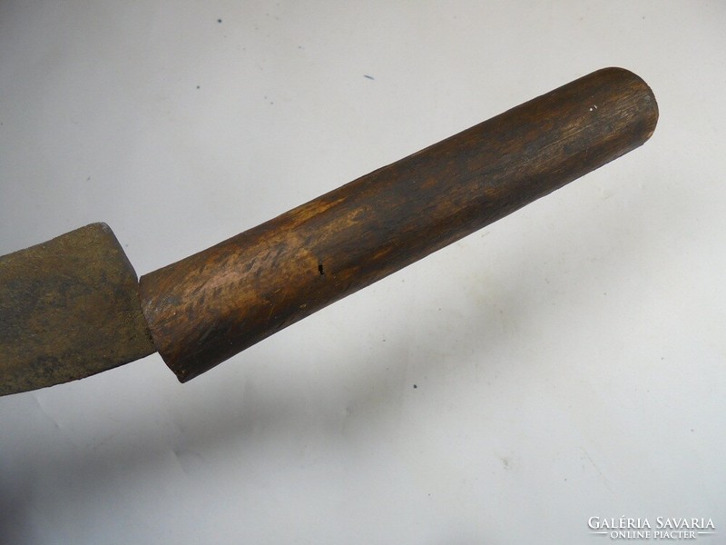 Antik régi Karambit carambit juhász paraszt kés fa nyél-kb. 1900-as évek elejéről