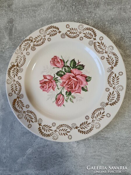 English Staffordshire porcelain plate gilded