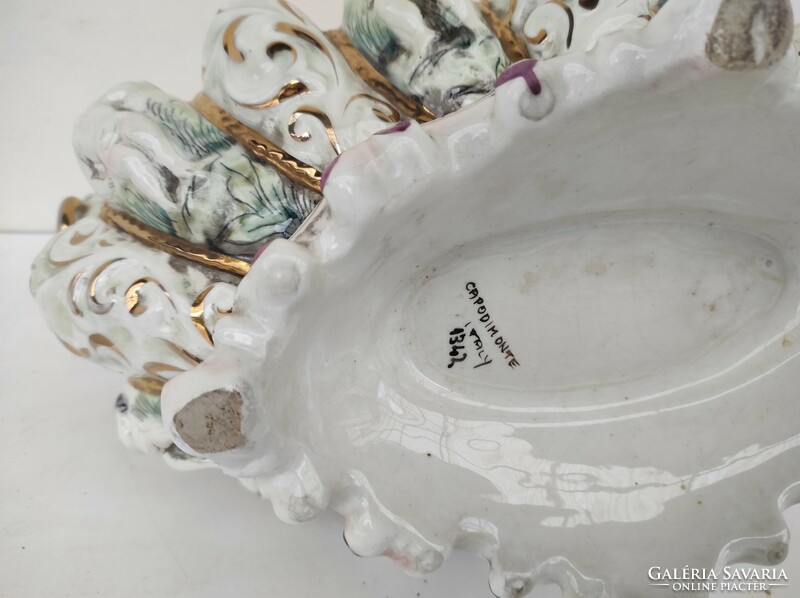 Antique capodimonte capo di monte richly gilt porcelain serving fruit bowl 806 6249