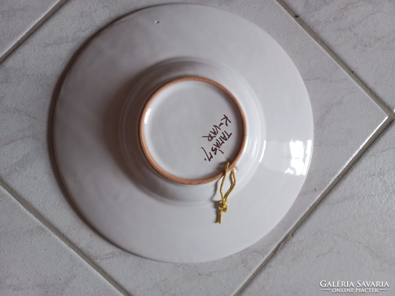 Tamás mária kaposvár marked ceramic dinner plate 20cm