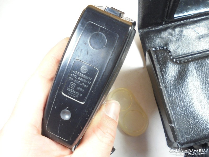 Retro soviet russian working cccp xapkib electric shaver in original case with spare blades