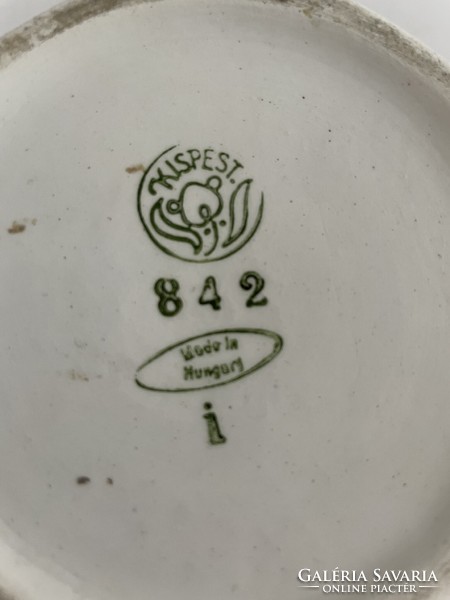 Flawless, rare collector's, old, vintage Kispest granite bowl
