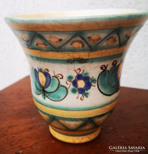 Art deco, retro gorka gauze vase, colorfully hand painted. Video too!