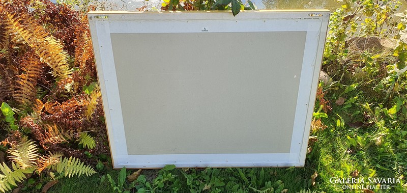 Modern watercolor painting in a wooden frame