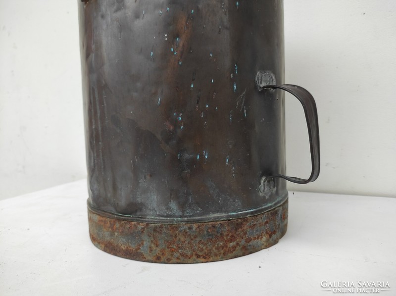Antique kitchen tool tool tinned red copper milk measuring pot milk jug 808 6328