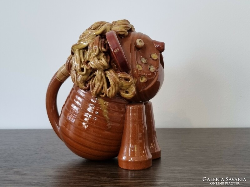 Gyula Kovács signaled! Industrial ceramic lion-1974