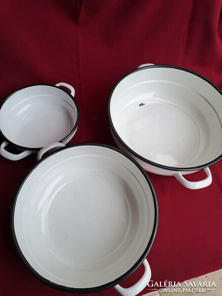 Enameled enameled white bowls bowl peasant bowl nostalgia piece