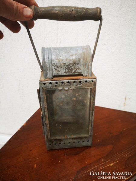 Eredeti 2.világháború lámpa gyertya tartó mécses Birodalmi jelzett, bunker vagy vasúti lámpa.