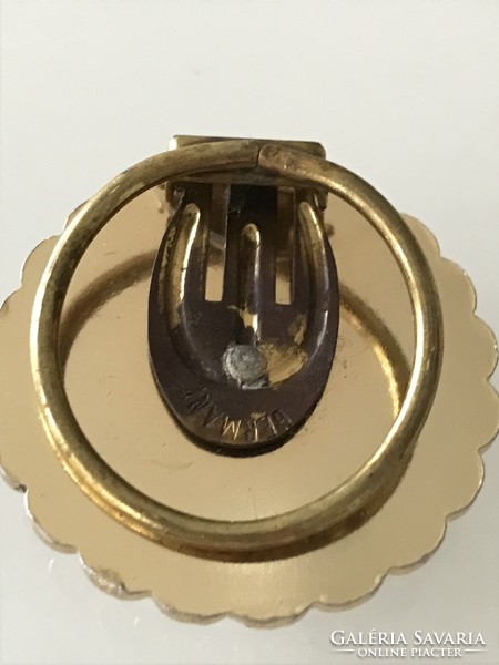 Retro sálcsat cizellált fém díszítéssel, 3,7 cm átmérő