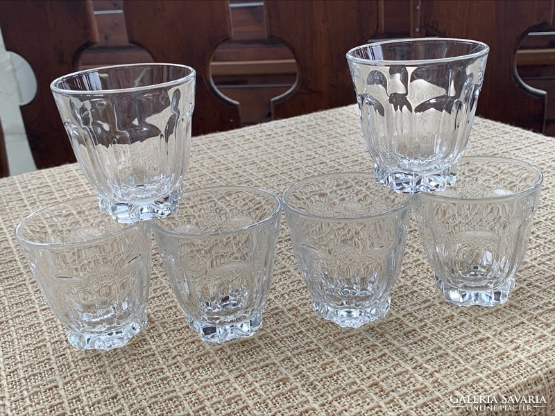Thick French coffee glasses, 6 pcs. At the same time, 1 decis glass