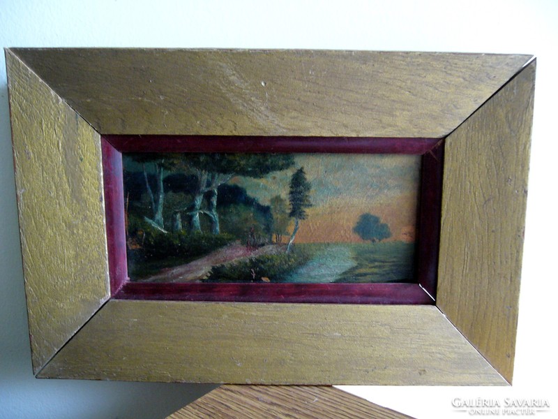 *** Fairy tale landscape *** - antique painting / 32x21 - 19x9