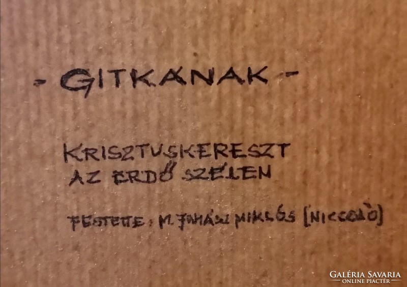 FK/373 - Juhász M. Miklós – Krisztuskereszt az erdőszélen