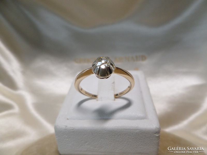 Antique gold brilles abgedeckt ring