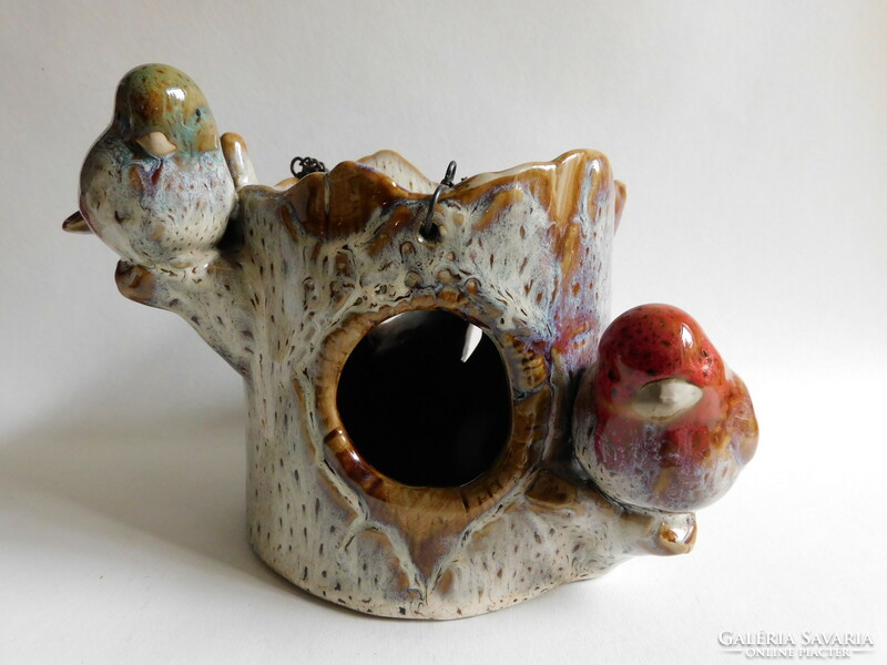Ceramic bird feeder