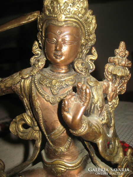 Budha , karddal a kezében , ,Manjushri isten a határtalan  bölcsesség istene  22 cm