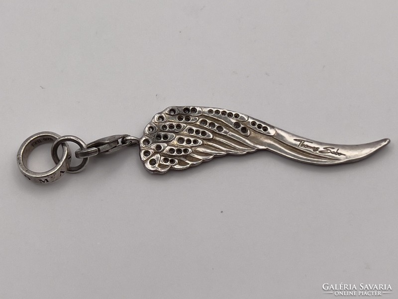 Original thomas sabo silver angel wing pendant, large