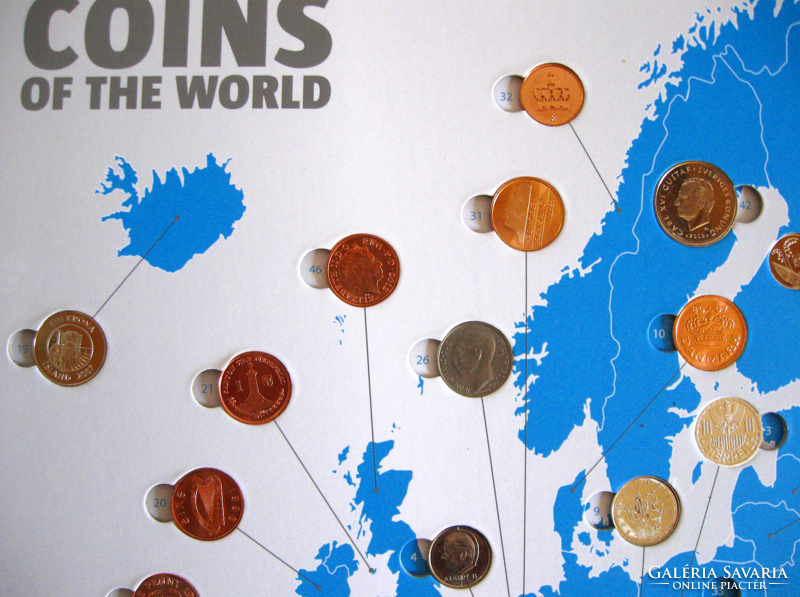 Coins of the World: Europe – Európai országok pénzei Térképes albumban