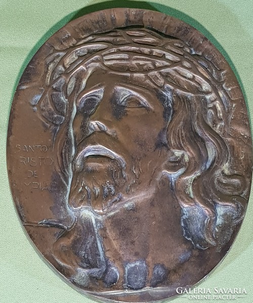 Christ bronze plaque