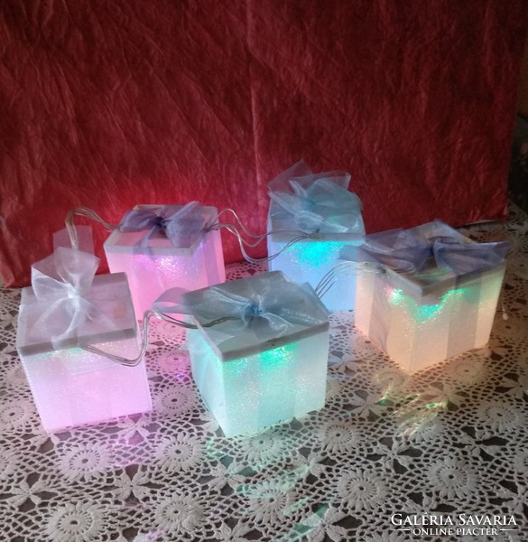 5 pcs gift box light play Christmas decor led es, recommend!