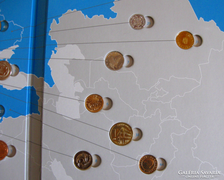 Coins of the world: europe - coins of European countries in a map album