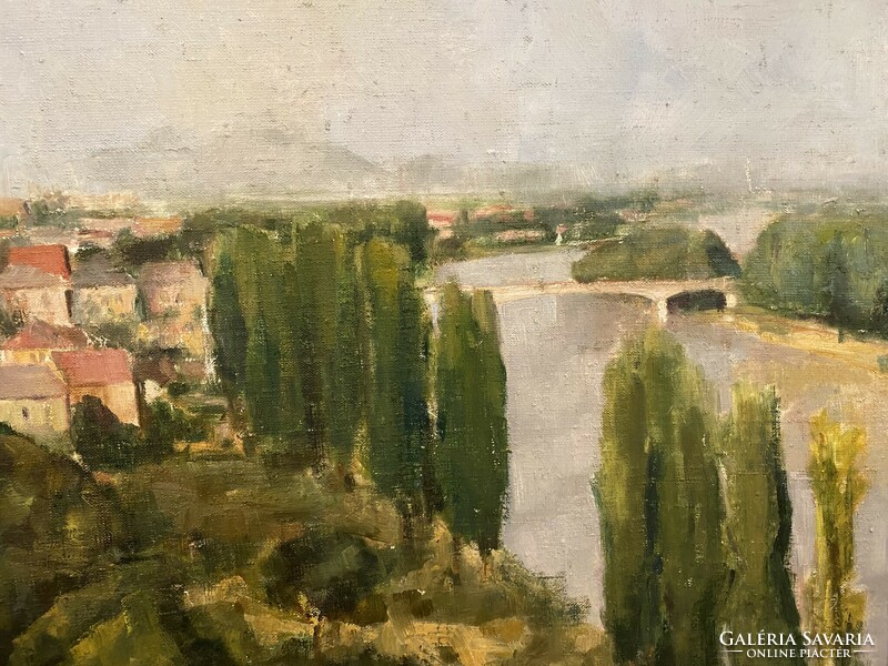 Buda landscape with the Danube - oil