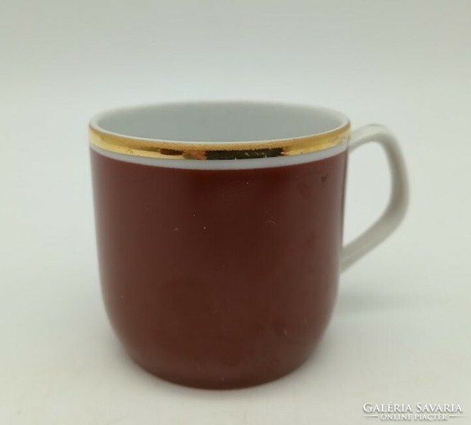 Hollóháza coffee, brown mocha set, coffee set from the 60s, retro