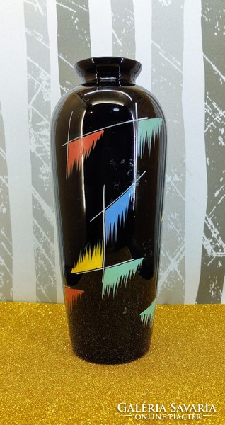 German black glass vase (veb kunstglas arnstadt)#3